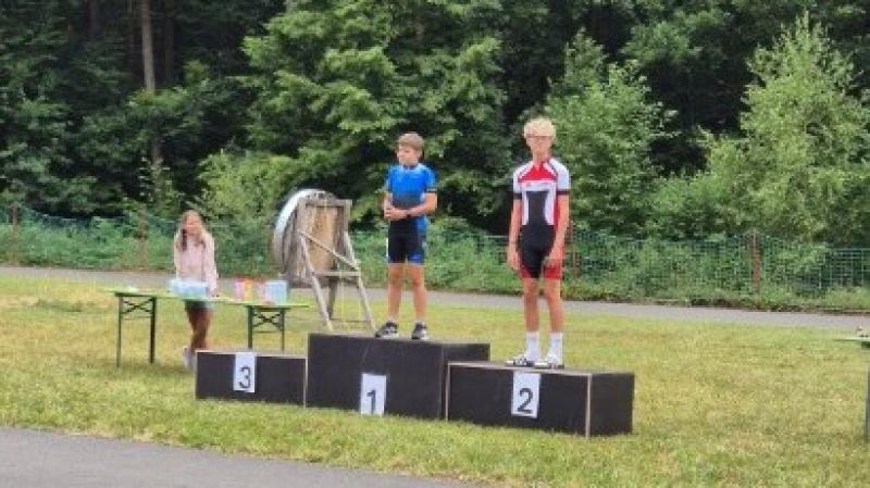 Finn bei der Siegerehrung (2. Platz)