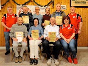 Geehrte Mitglieder bei der Jahreshauptversammlung 2026